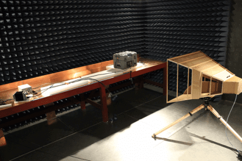 MIL STD 461 testing in the Anechoic Chamber.